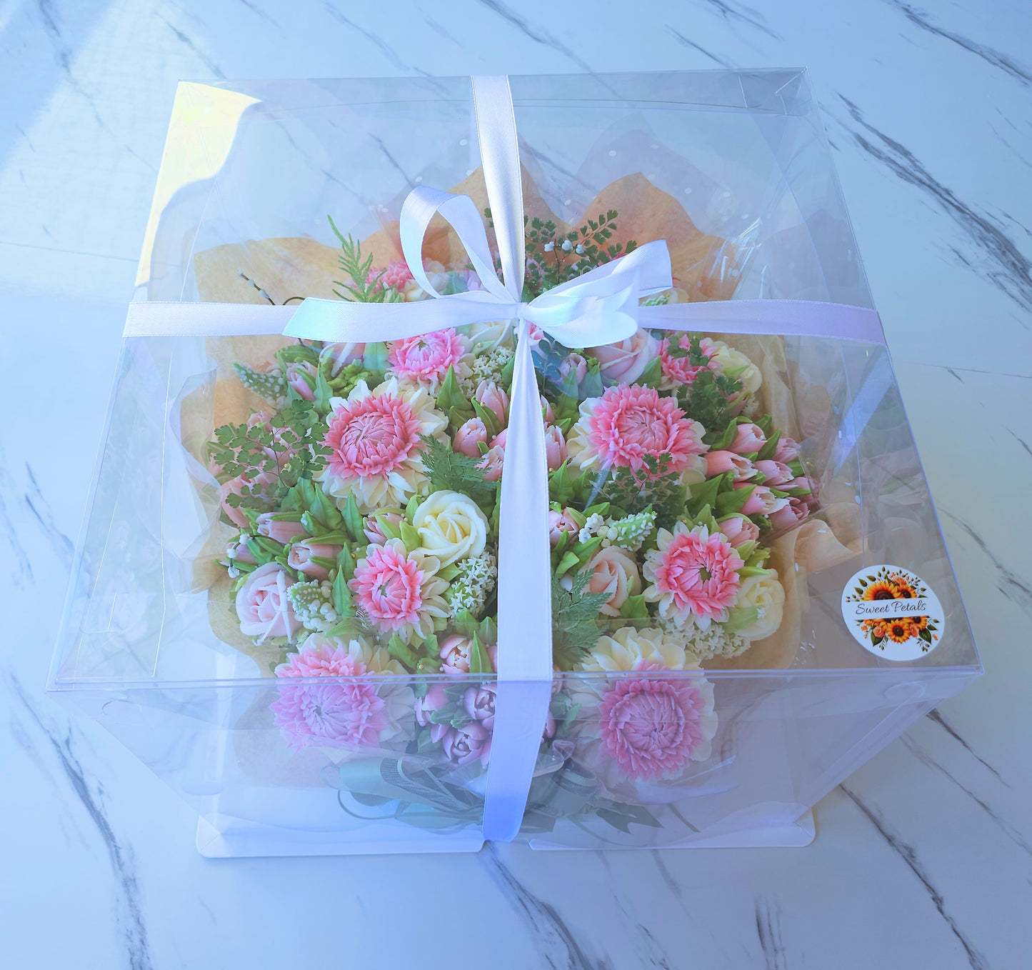 luxury pink cupcake flowers cupcake bouquet flowers you can eat dahlias cupcake cake buttercream frosting package wedding celebration gift edible delicious tasty